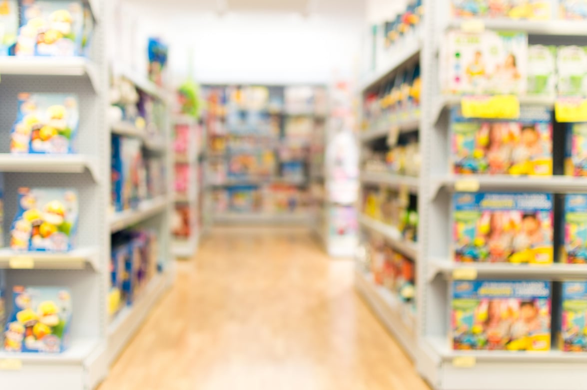 Toy store abstract blur background